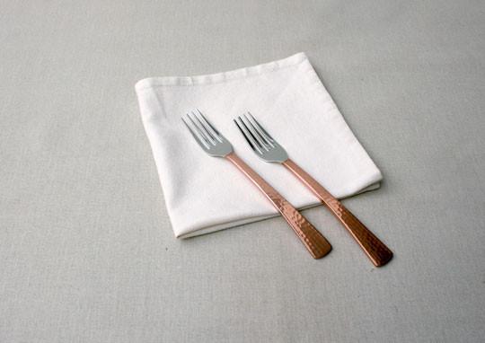 Beaten Copper Plated Dinner Fork (Set of 2)
