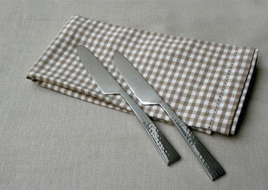 Beaten Steel Dinner Knife (Set of 2)