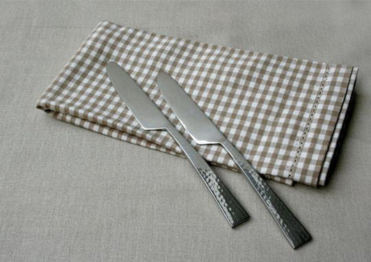Beaten Steel Dinner Knife (Set of 2)