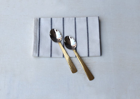 Beaten Brass Plated Dinner Spoon (Set of 2)